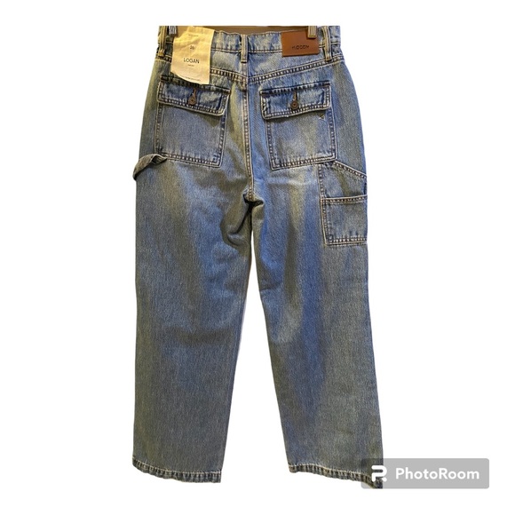 Hidden Jeans Straight Leg 26 Logan Dad Carpenter 💯 Cotton Denim Distressed NWT - Picture 5 of 14